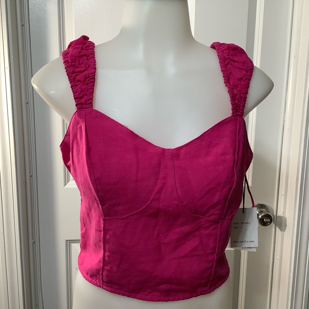 Crop top pink size Large NWT